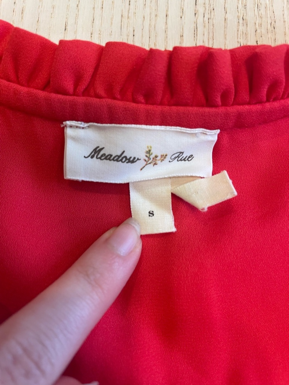 Red blouse top - Picture 2 of 3